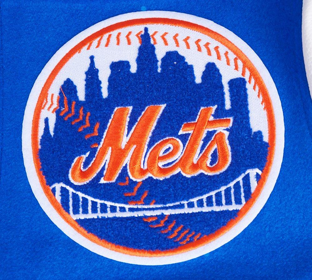 Pro Standard Men's MLB New York Mets Mashup Rib Wool Varsity Jacket -Royal/Orange - ROYAL/ORANGE Thumbnail View 6