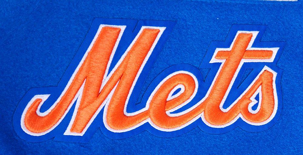 Pro Standard Men's MLB New York Mets Mashup Rib Wool Varsity Jacket -Royal/Orange - ROYAL/ORANGE Thumbnail View 9