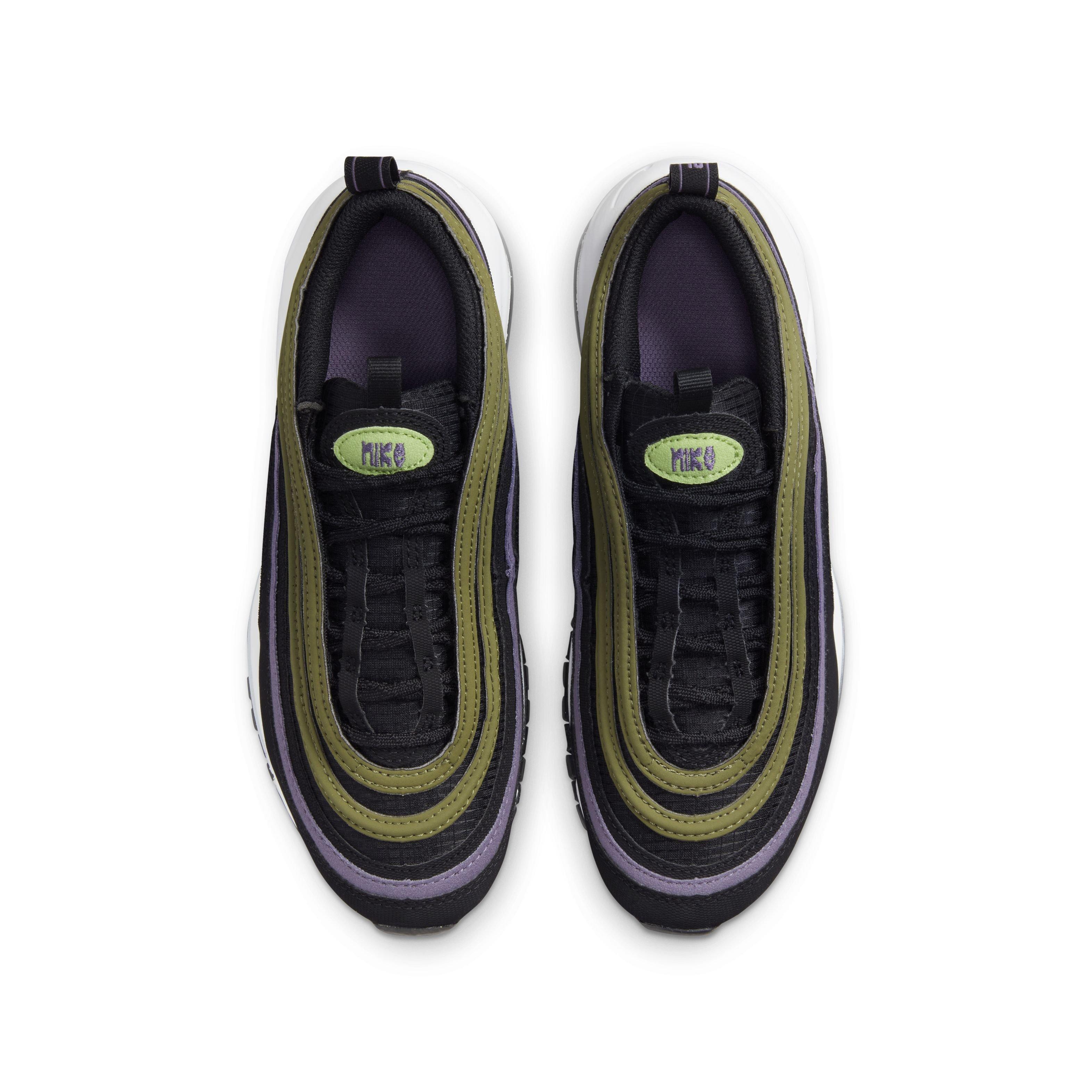 Nike Air Max 97 Grade School Boys' "Black/Elemental Pink/Canyon Purple" Shoe