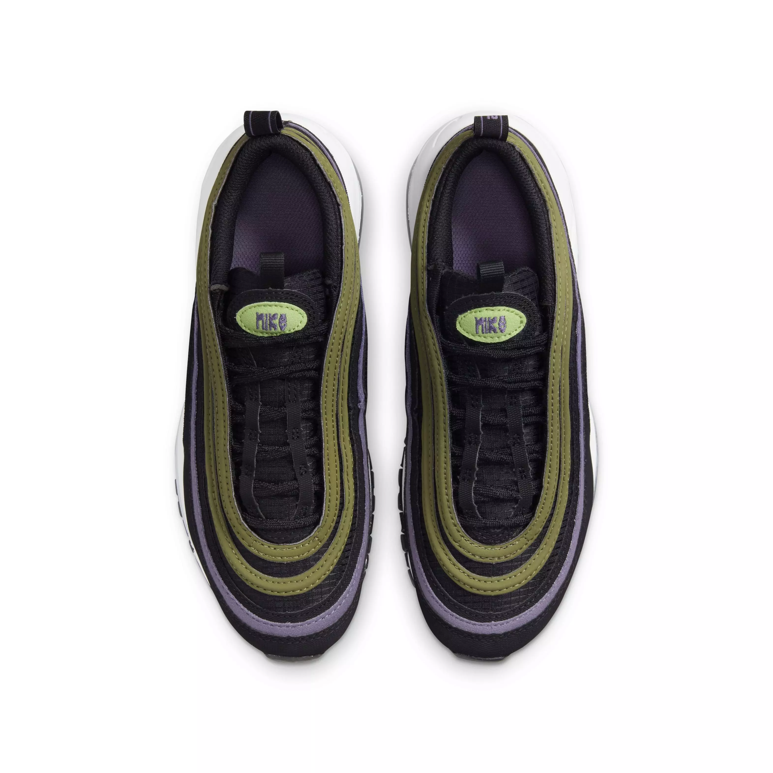 Nike Air Max 97 "Black/Elemental Pink/Canyon Purple" Grade School Boys' Shoe - BLACK