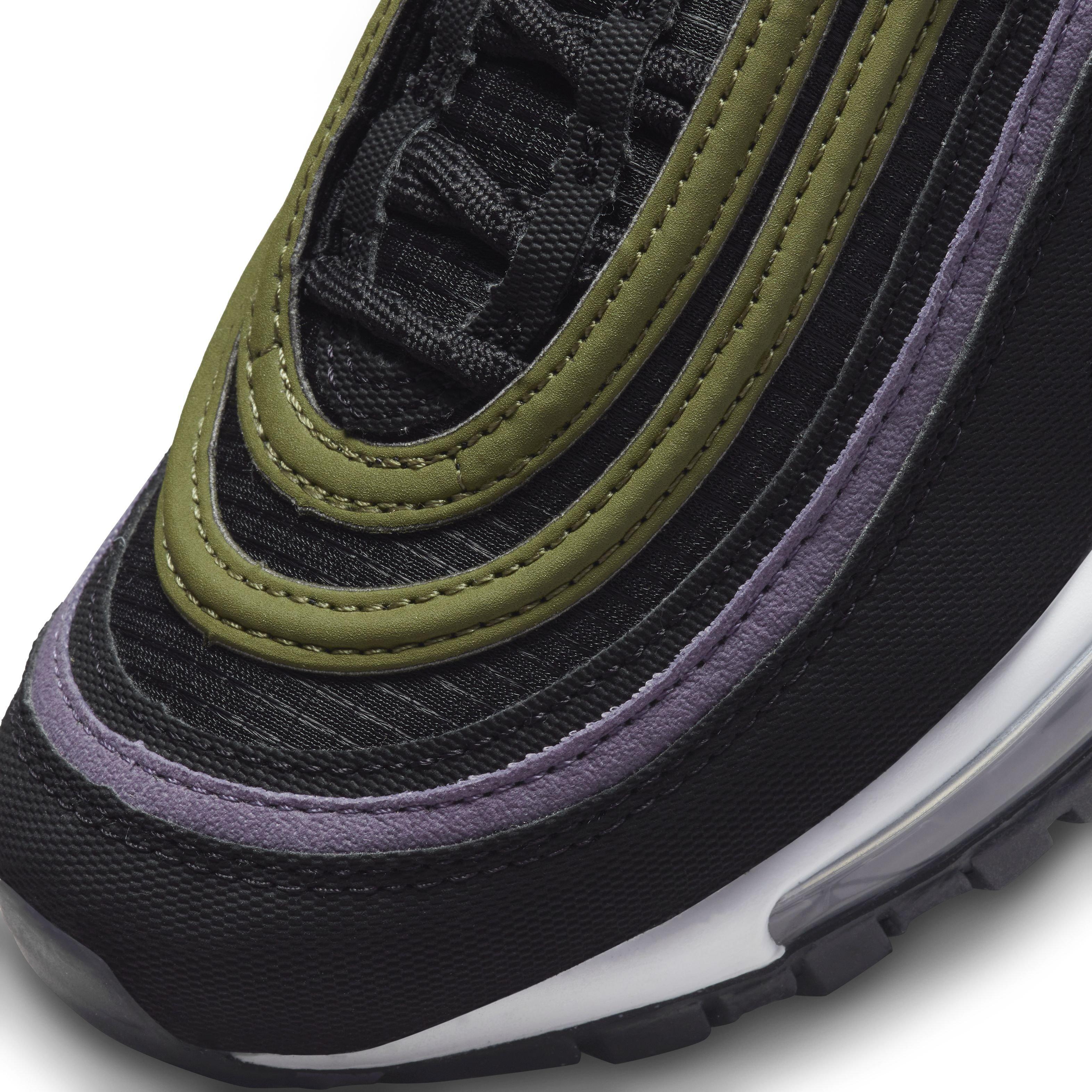 Nike Air Max 97 Grade School Boys' "Black/Elemental Pink/Canyon Purple" Shoe