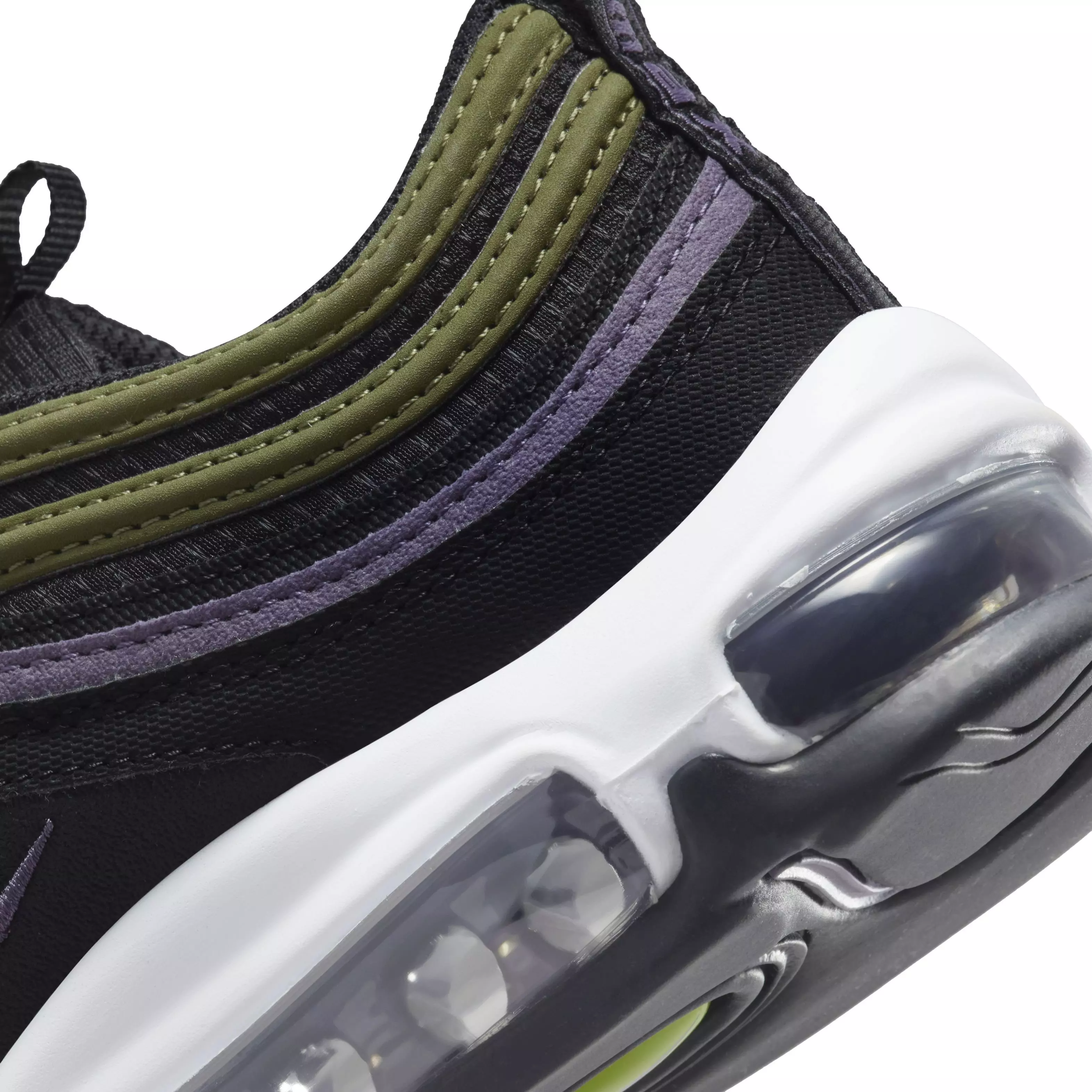Nike Air Max 97 "Black/Elemental Pink/Canyon Purple" Grade School Boys' Shoe - BLACK