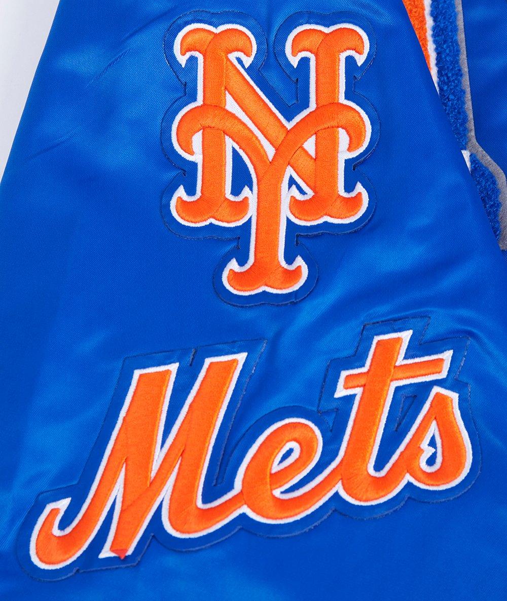 Pro Standard Men's MLB New York Mets Mashup Rib Satin Jacket - Royal/Orange - ROYAL/ORANGE Thumbnail View 7