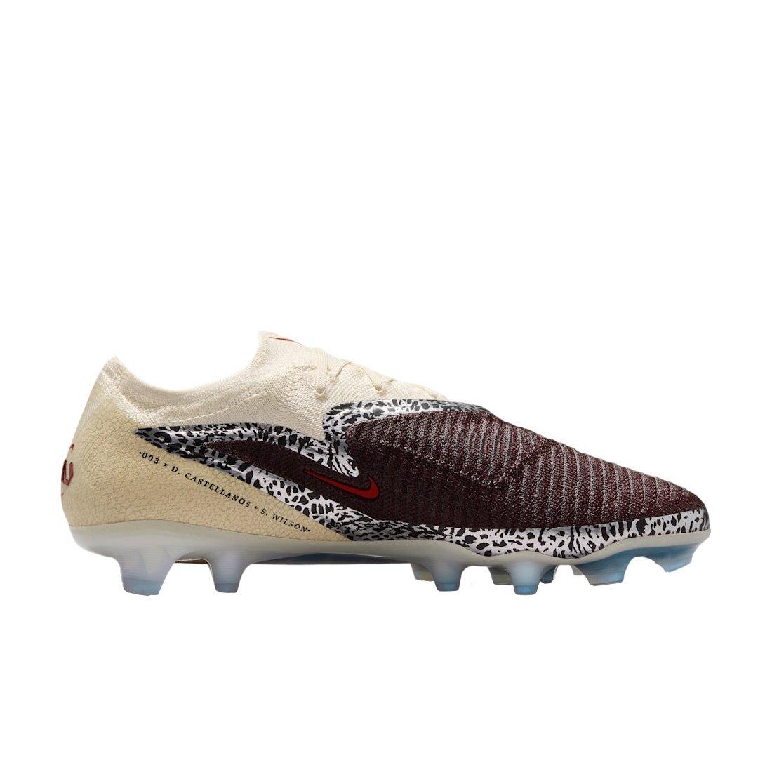 Nike United Phantom 6 Low Elite FG "Burgundy Crush/Fossil/University Red" Men's Soccer Cleat - BURGUNDY/FOSSIL/RED Thumbnail View 1