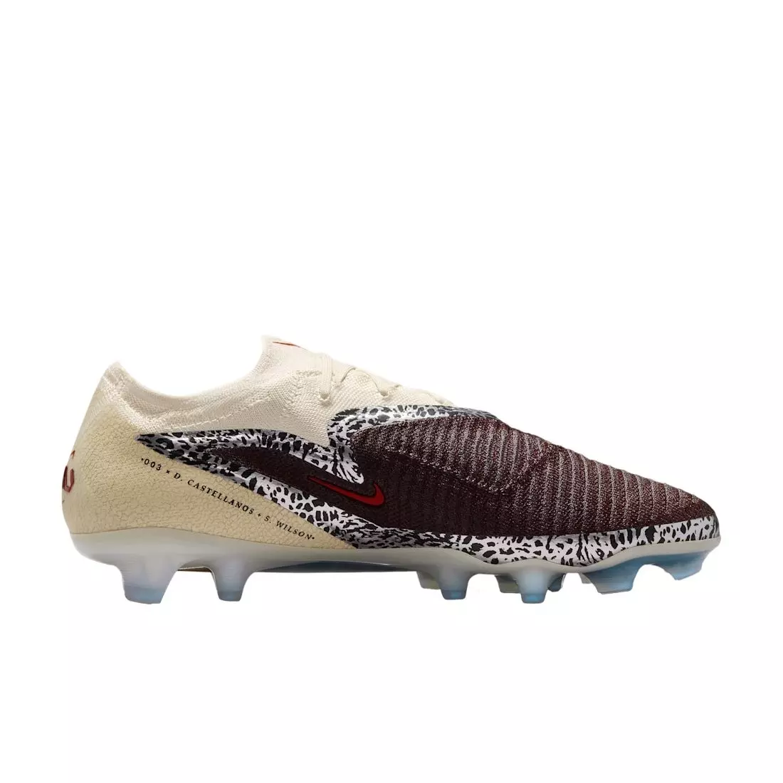 Nike United Phantom 6 Low Elite FG "Burgundy Crush/Fossil/University Red" Men's Soccer Cleat - BURGUNDY/FOSSIL/RED