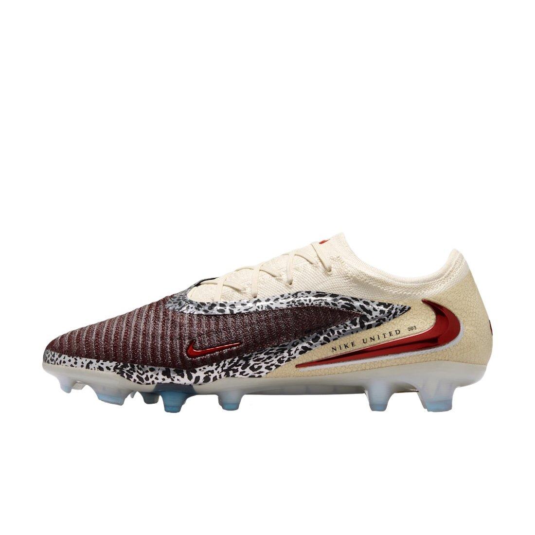 Nike United Phantom 6 Low Elite FG "Burgundy Crush/Fossil/University Red" Men's Soccer Cleat - BURGUNDY/FOSSIL/RED Thumbnail View 2