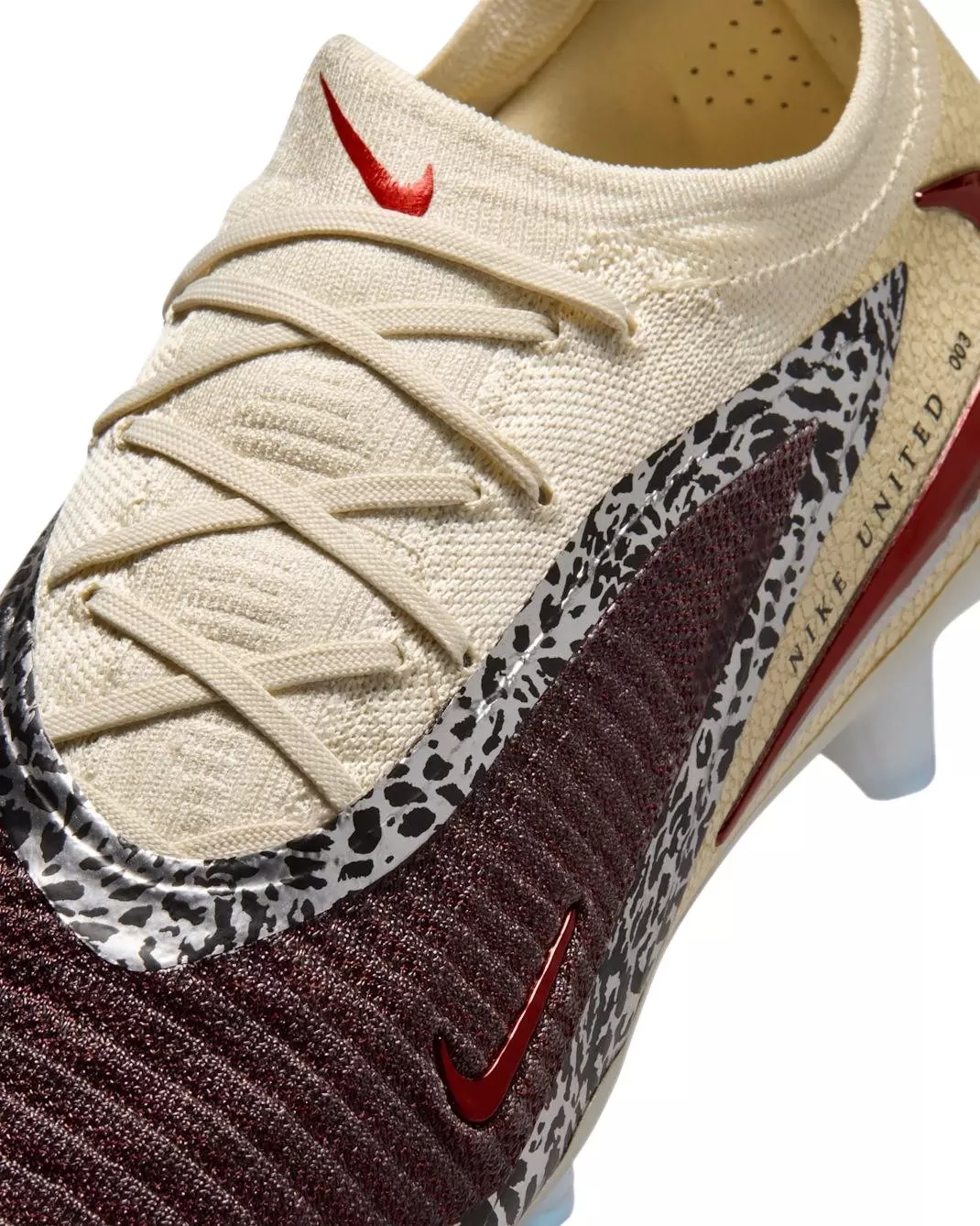 Nike United Phantom 6 Low Elite FG "Burgundy Crush/Fossil/University Red" Men's Soccer Cleat - BURGUNDY/FOSSIL/RED