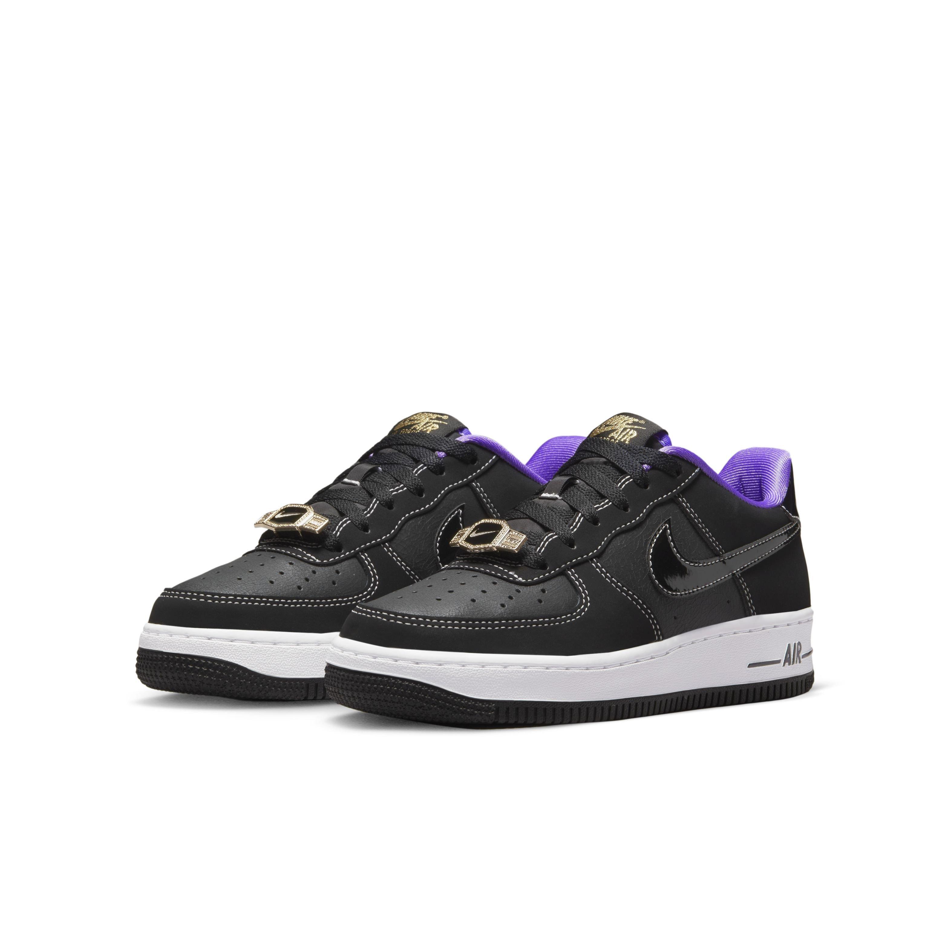 Nike Kid's Air Force 1 LV8 Shoes - Photon Dust / Black / Chlorophyll / —  Just For Sports