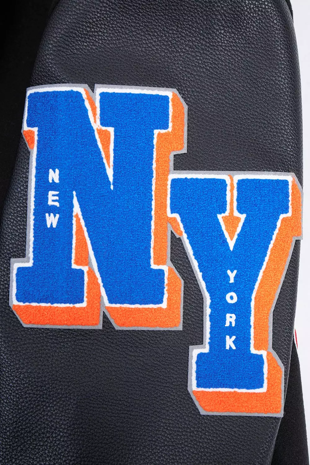 Pro Standard Men's MLB New York Mets Old English Rib Wool Varsity Jacket - Black/Royal - BLACK/ROYAL