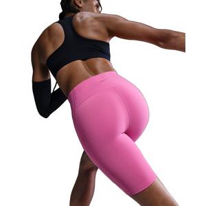 Nike Women's One High-Waisted 8" Biker Shorts with Pockets -Pink