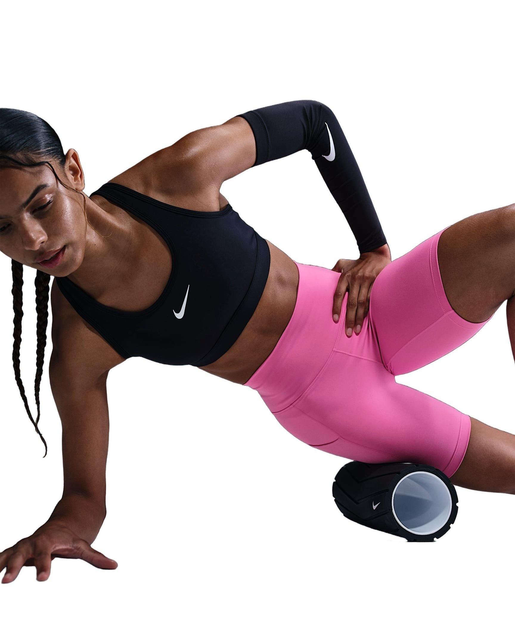 Nike Women's One High-Waisted 8" Biker Shorts with Pockets -Pink - PINK Thumbnail View 3