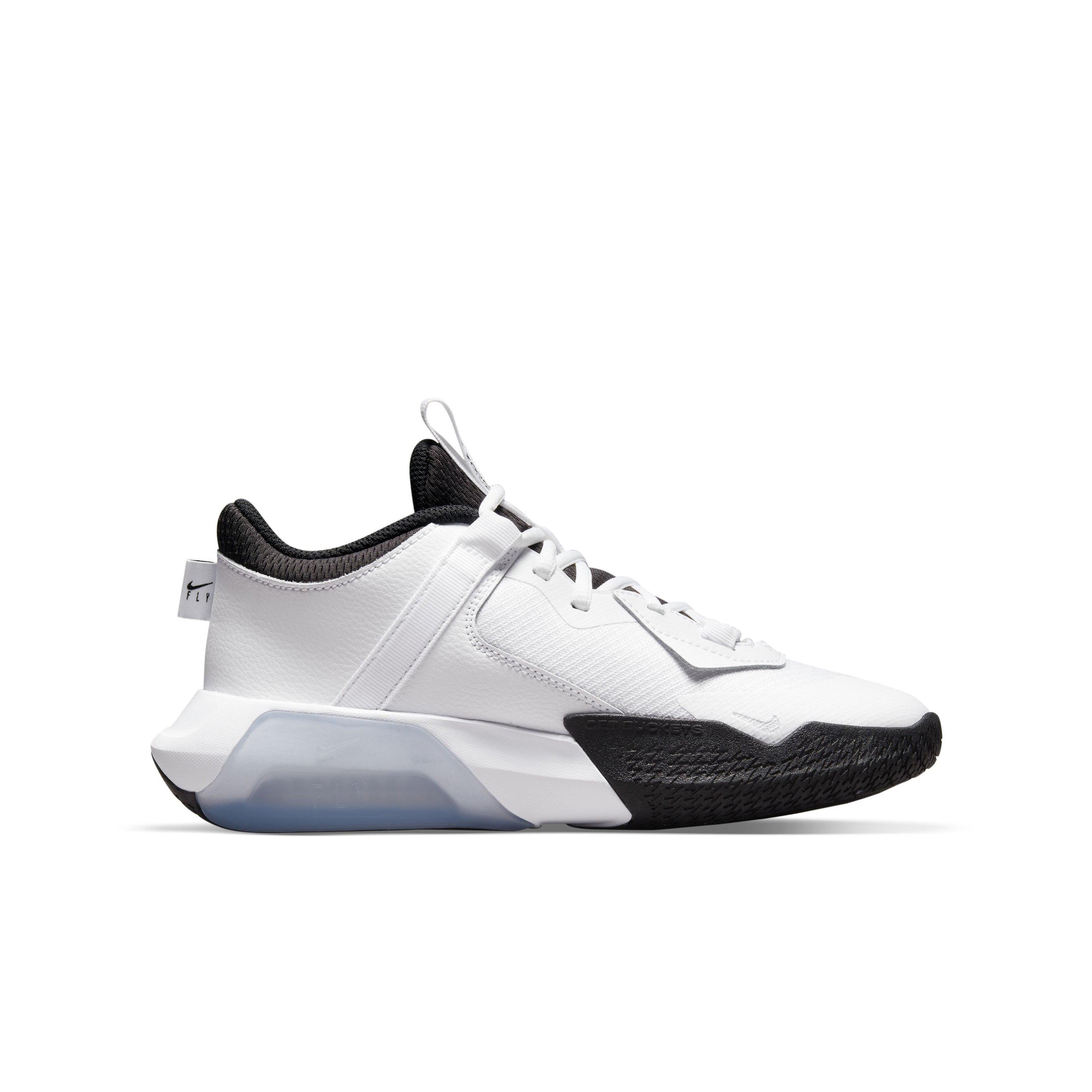 Nike Air Zoom Crossover "White/Metallic Gold/Black" Grade School Boys' Basketball Shoe - WHITE Thumbnail View 1