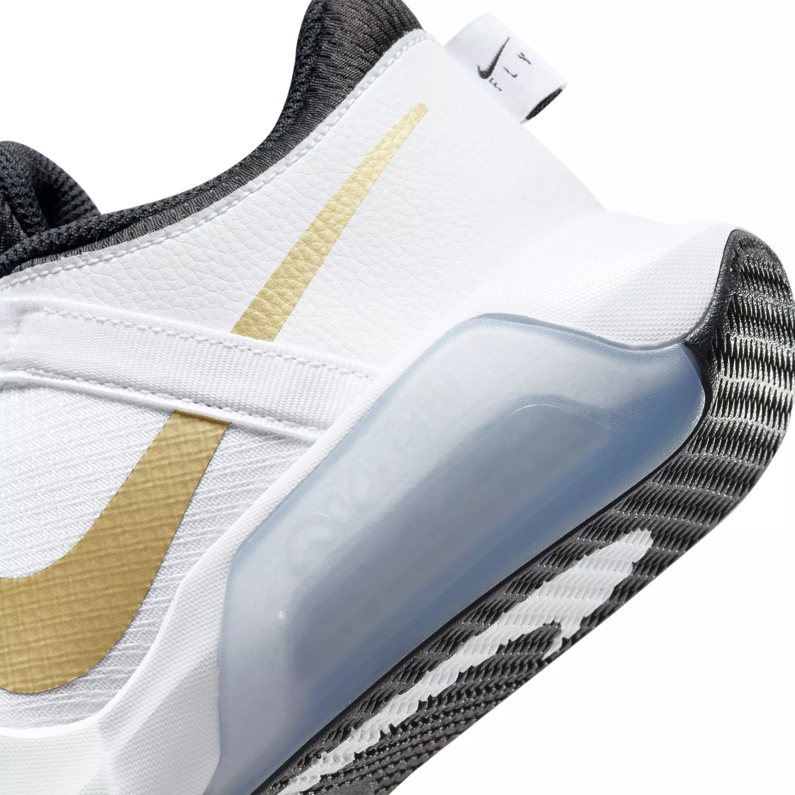 Nike Air Zoom Crossover "White/Metallic Gold/Black" Grade School Boys' Basketball Shoe - WHITE