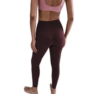 Nike Women's Zenvy Rib Gentle-Support High-Waisted 7/8 Leggings -Burgundy