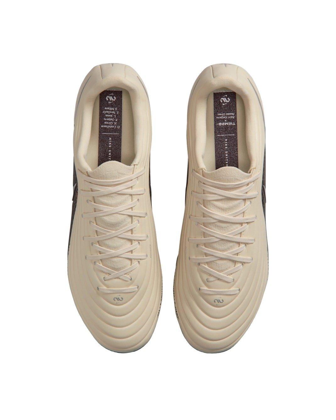 Nike United Tiempo Maestro Academy MG "Fossil/Burgundy Crush/Metallic Silver" Men's Soccer Cleat - FOSSIL/BURGUNDY/SILVER Thumbnail View 4