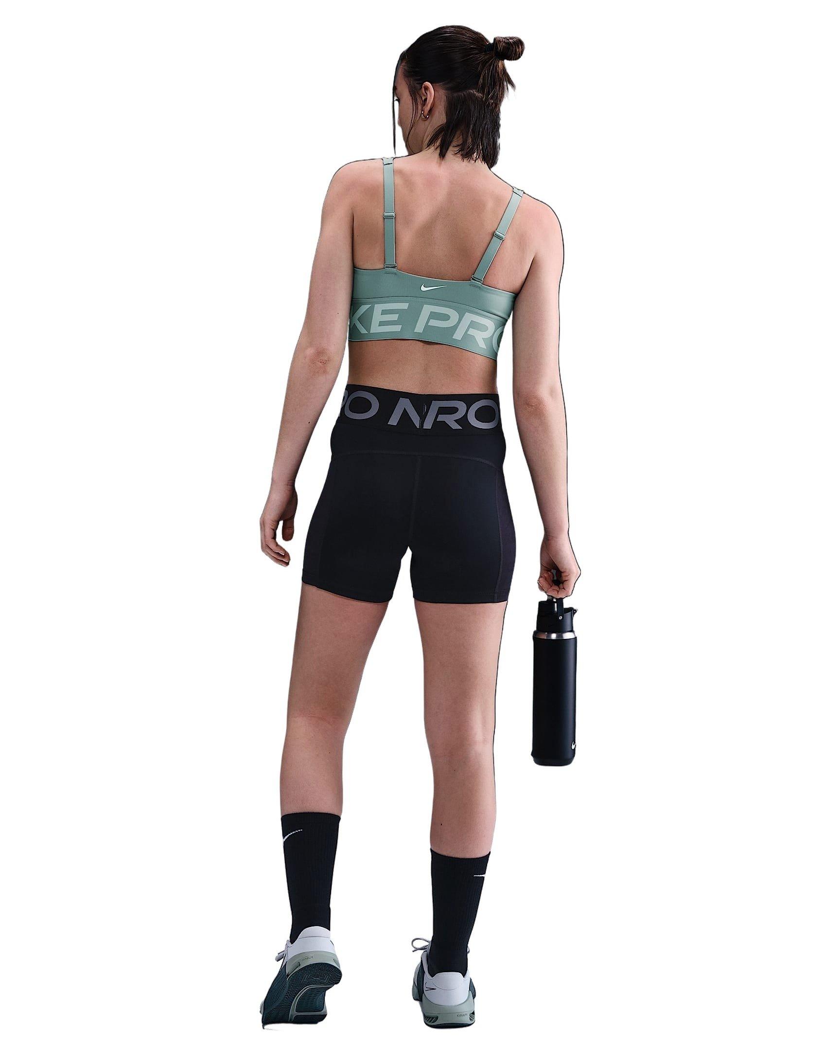 Nike Women's Pro Indy Plunge Medium-Support Padded Sports Bra -Green - GREEN Thumbnail View 6