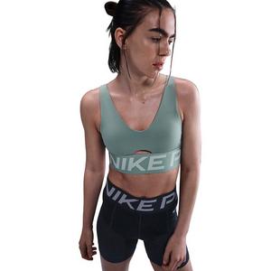 Nike Women's Pro Indy Plunge Medium-Support Padded Sports Bra -Green