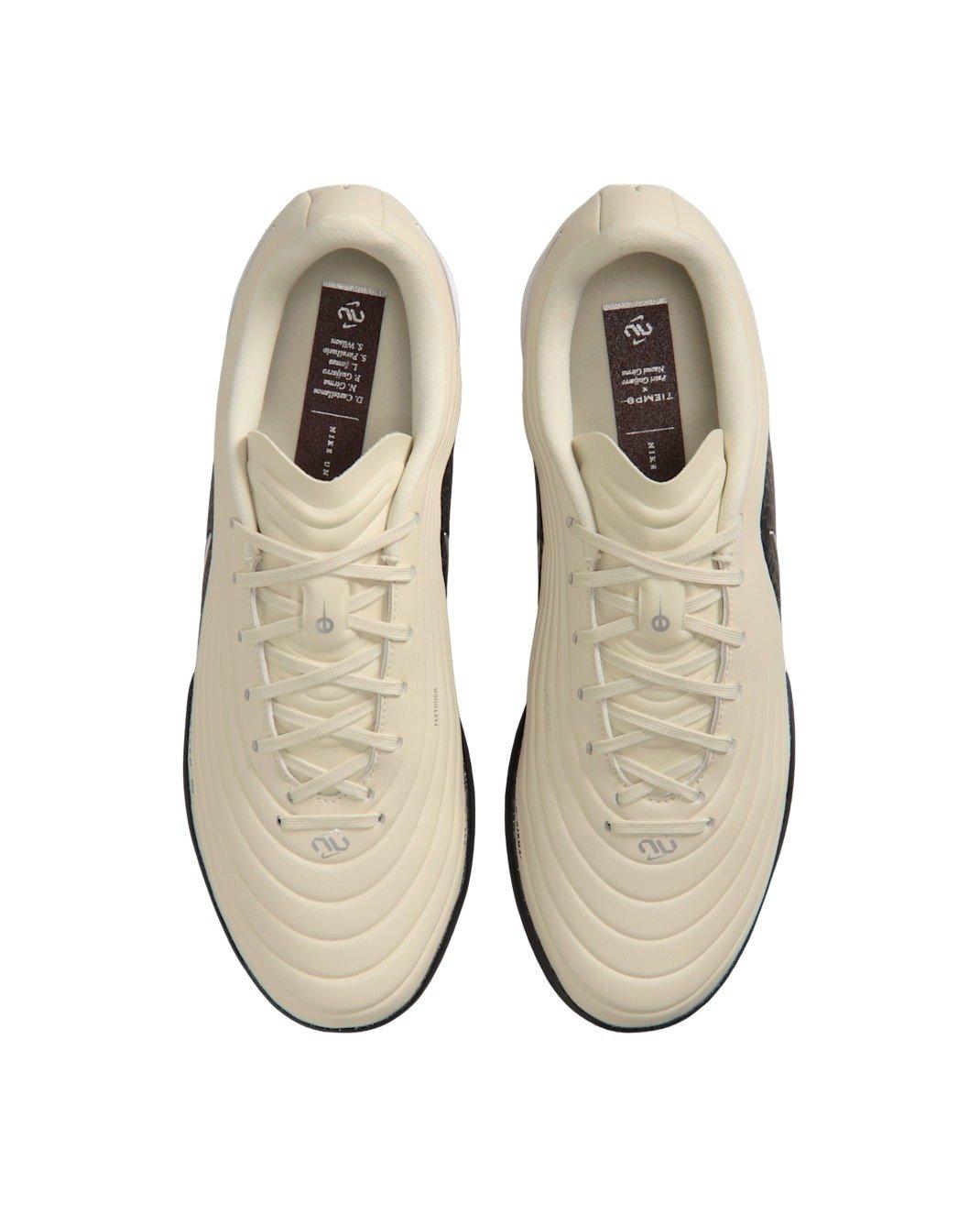 Nike United Tiempo Maestro Academy Turf "Fossil/Burgundy Crush/Metallic Silver" Men's Soccer Shoe - FOSSIL/BURGUNDY/SILVER Thumbnail View 4