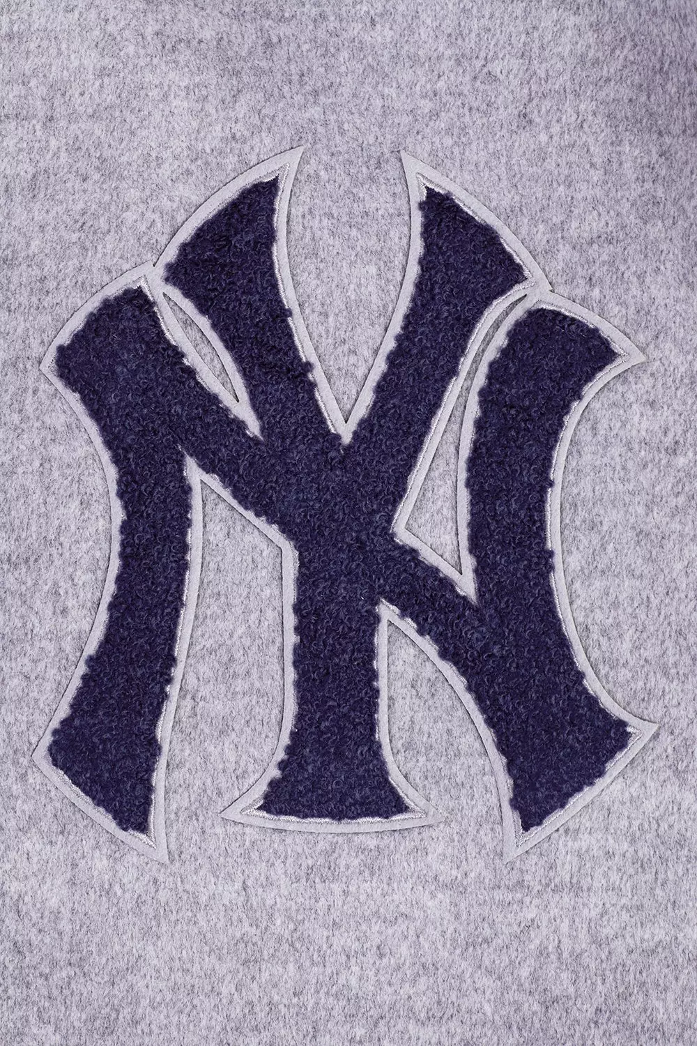 Pro Standard Men's MLB New York Yankees Old English Rib Wool Varsity Jacket - Grey/White - GREY/WHITE