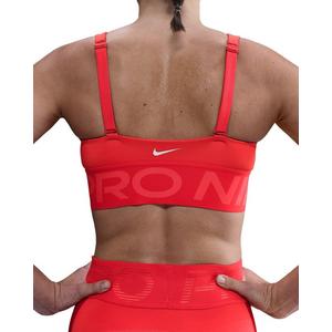 Nike Women's Pro Indy Plunge Medium-Support Padded Sports Bra -Red