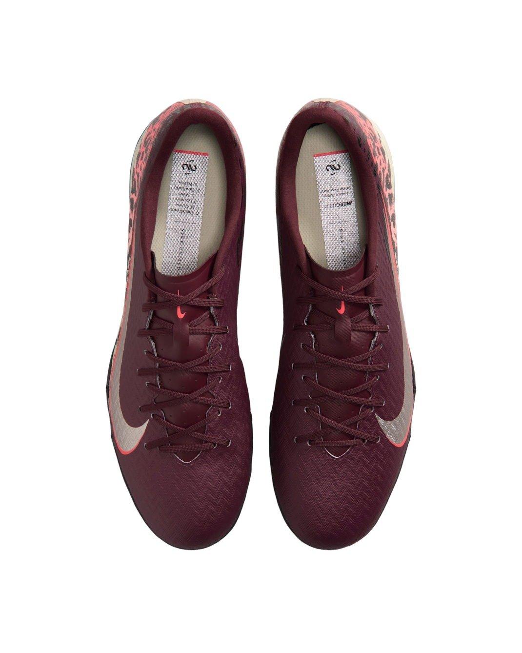 Nike United Mercurial Vapor 16 Academy Turf "Burgundy Crush/Red/Fossil/Silver" Men's Soccer Shoe - BURGUNDY/RED/FOSSIL/SILVER Thumbnail View 4