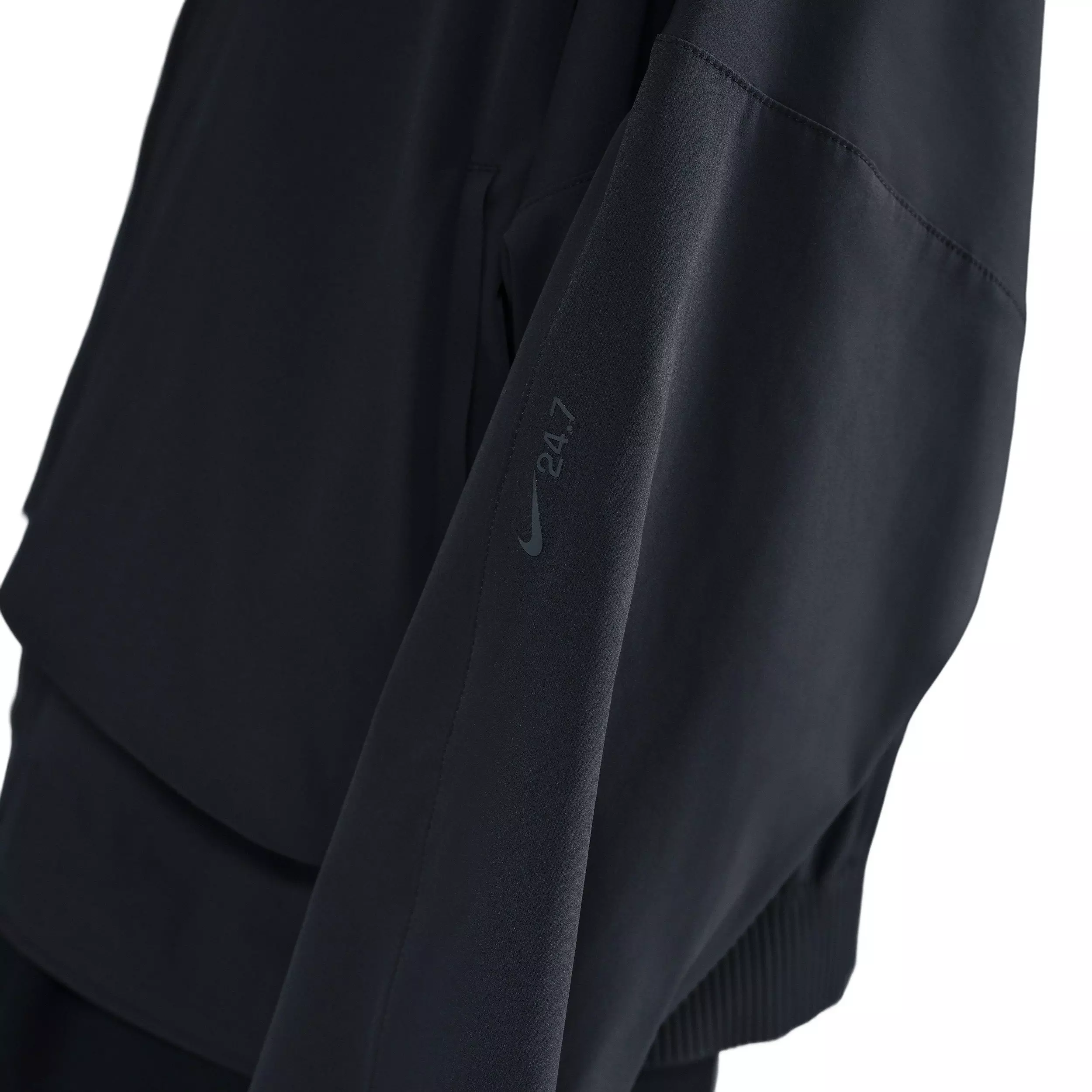 Nike Women's 24.7PerfectStretch Dri-FIT Oversized Full-Zip Jacket -Black - BLACK