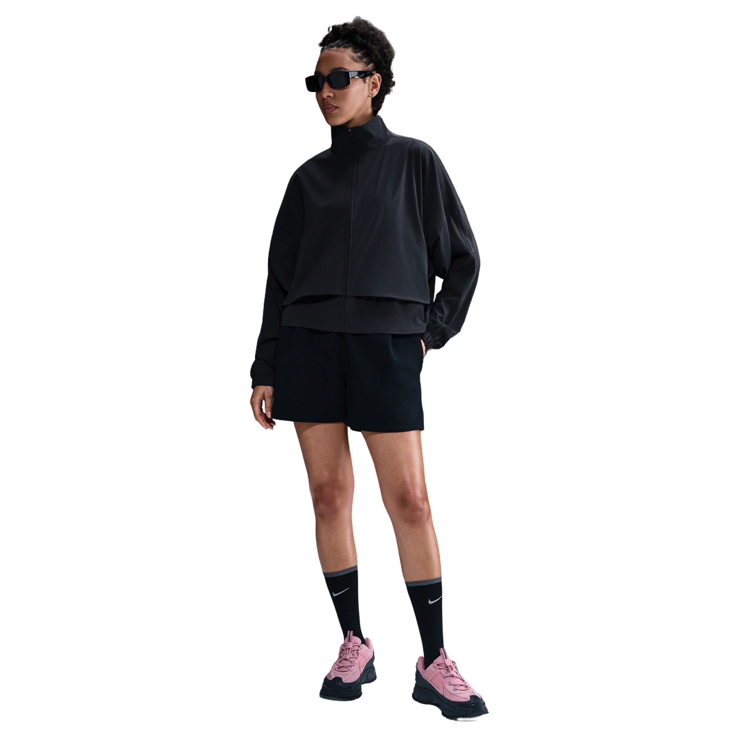 Nike Women's 24.7PerfectStretch Dri-FIT Oversized Full-Zip Jacket -Black - BLACK Thumbnail View 4