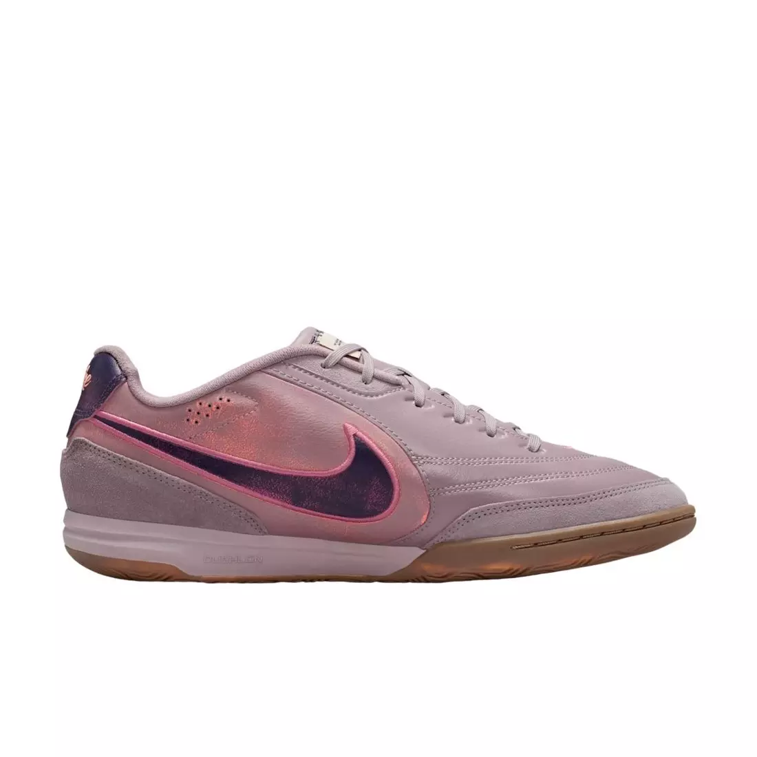 Nike Tiempo Streetgato PRM IC "Light Violet Ore/Gum Dark Brown/Peony" Men's Soccer Shoe - LT VIOLET/DK BROWN/PEONY