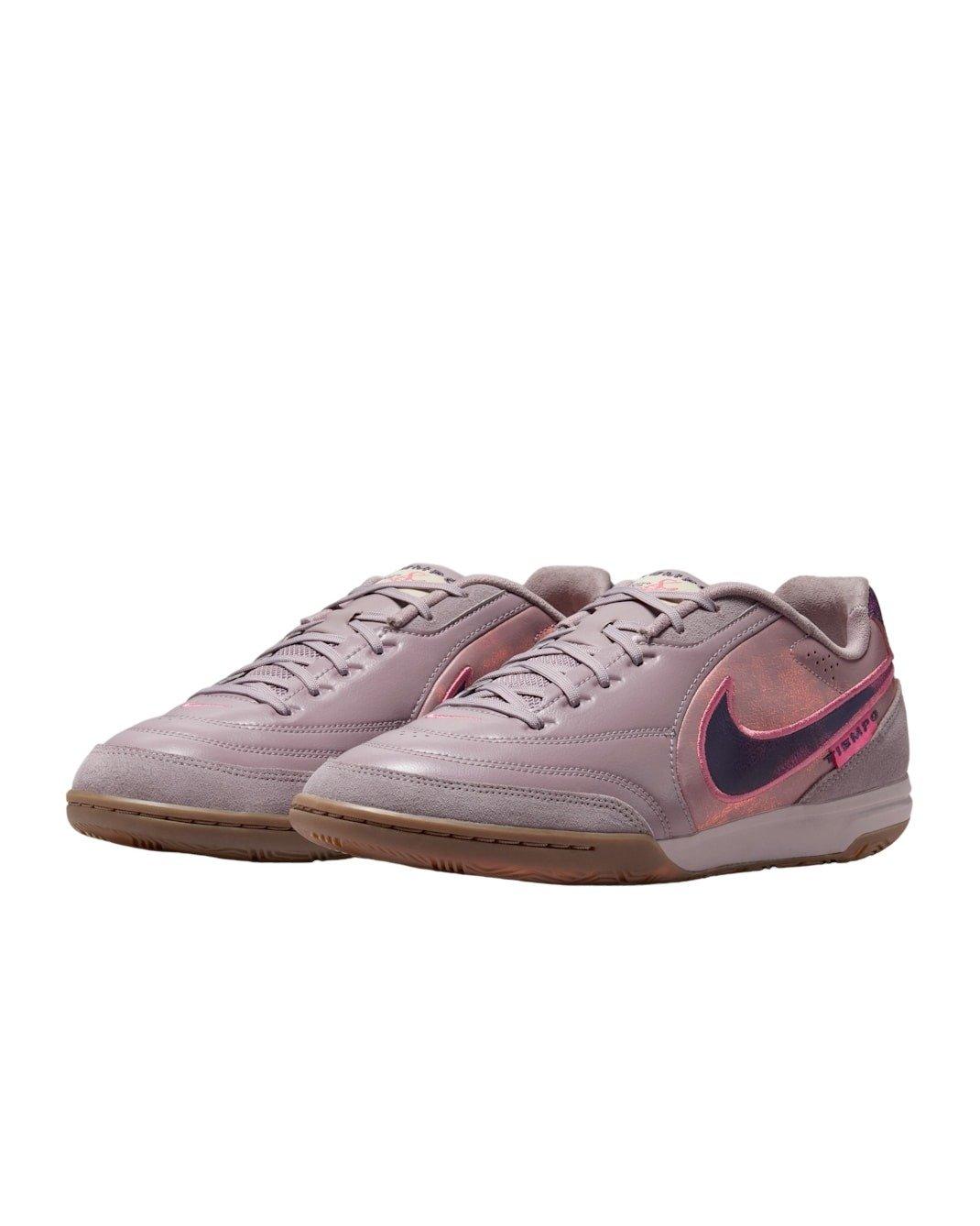Nike Tiempo Streetgato PRM IC "Light Violet Ore/Gum Dark Brown/Peony" Men's Soccer Shoe - LT VIOLET/DK BROWN/PEONY Thumbnail View 3