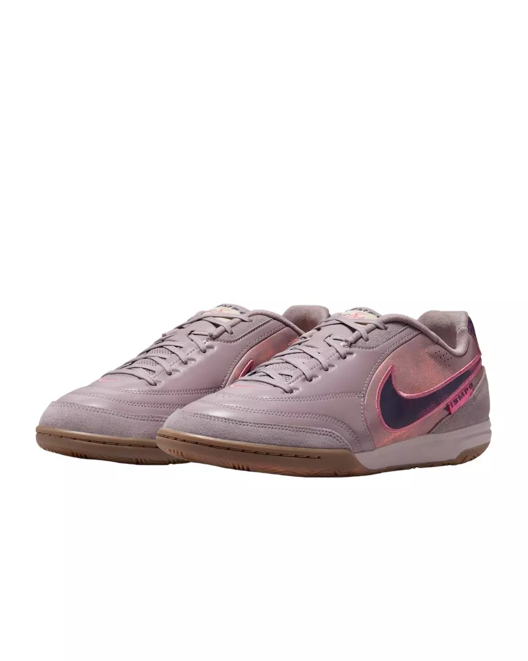 Nike Tiempo Streetgato PRM IC "Light Violet Ore/Gum Dark Brown/Peony" Men's Soccer Shoe - LT VIOLET/DK BROWN/PEONY