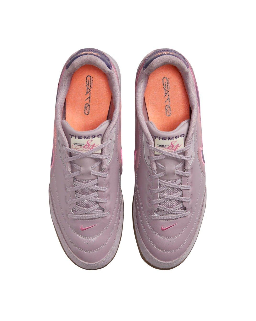 Nike Tiempo Streetgato PRM IC "Light Violet Ore/Gum Dark Brown/Peony" Men's Soccer Shoe - LT VIOLET/DK BROWN/PEONY Thumbnail View 4