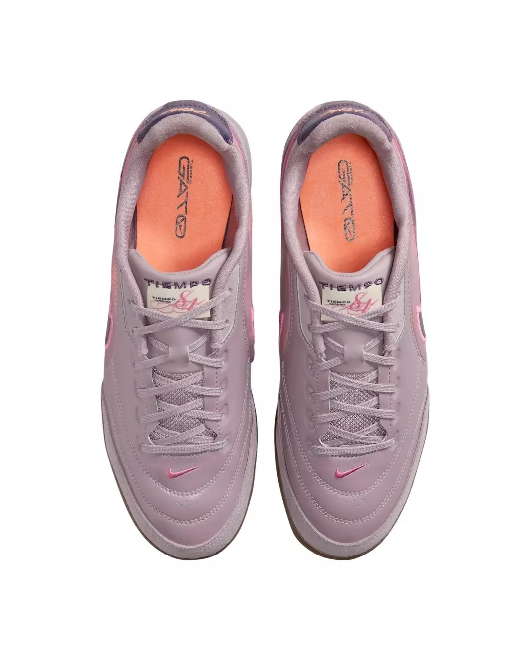Nike Tiempo Streetgato PRM IC "Light Violet Ore/Gum Dark Brown/Peony" Men's Soccer Shoe - LT VIOLET/DK BROWN/PEONY