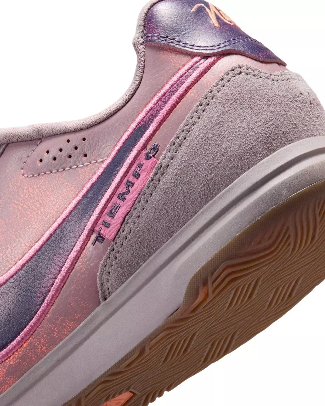 Nike Tiempo Streetgato PRM IC "Light Violet Ore/Gum Dark Brown/Peony" Men's Soccer Shoe - LT VIOLET/DK BROWN/PEONY
