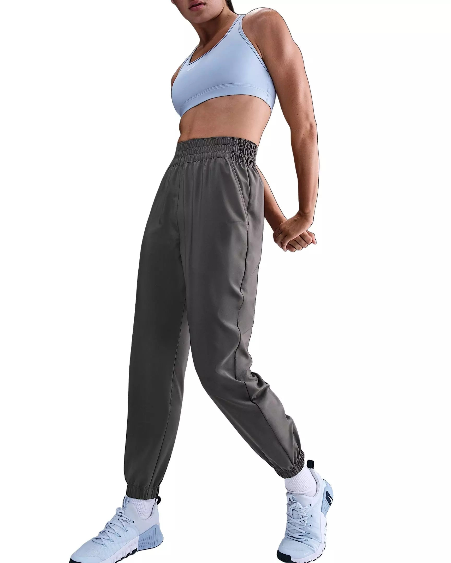 Nike Women's One Dri-FIT High-Waisted 7/8 Joggers -Grey - GREY