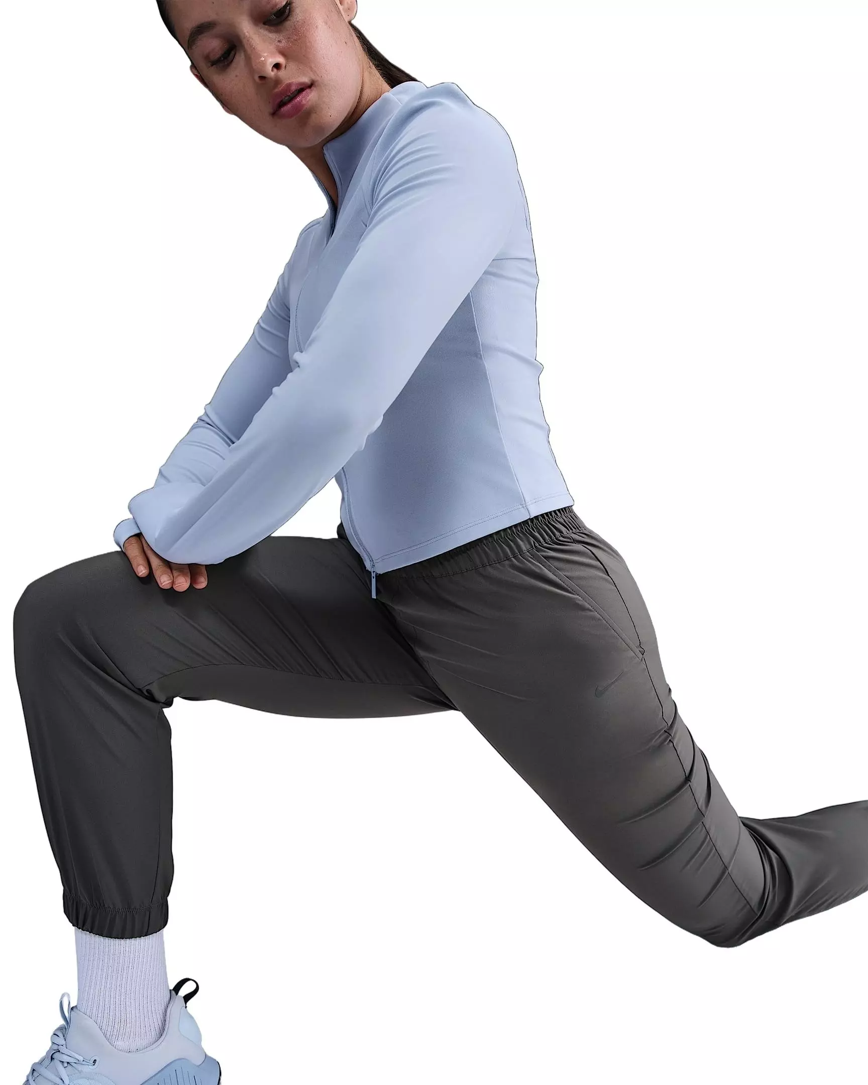 Nike Women's One Dri-FIT High-Waisted 7/8 Joggers -Grey - GREY