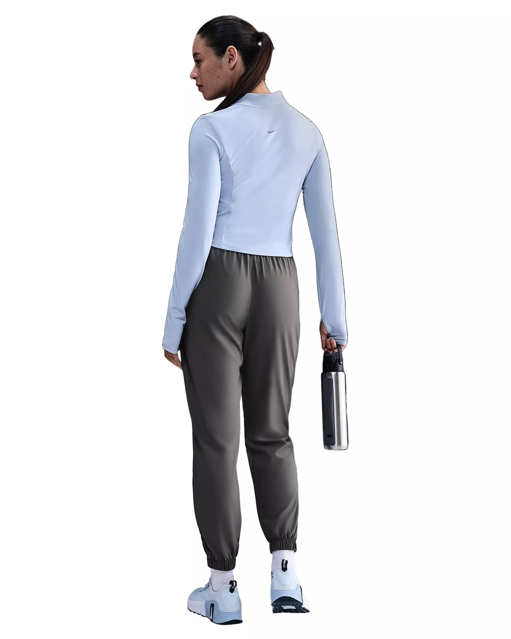 Nike Women's One Dri-FIT High-Waisted 7/8 Joggers -Grey - GREY