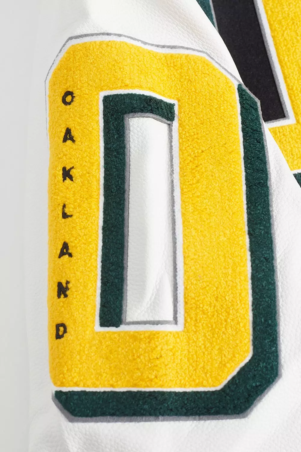 Pro Standard Men's MLB Oakland Athletics Mashup Rib Wool Varsity Jacket -Black/White - BLACK/WHITE