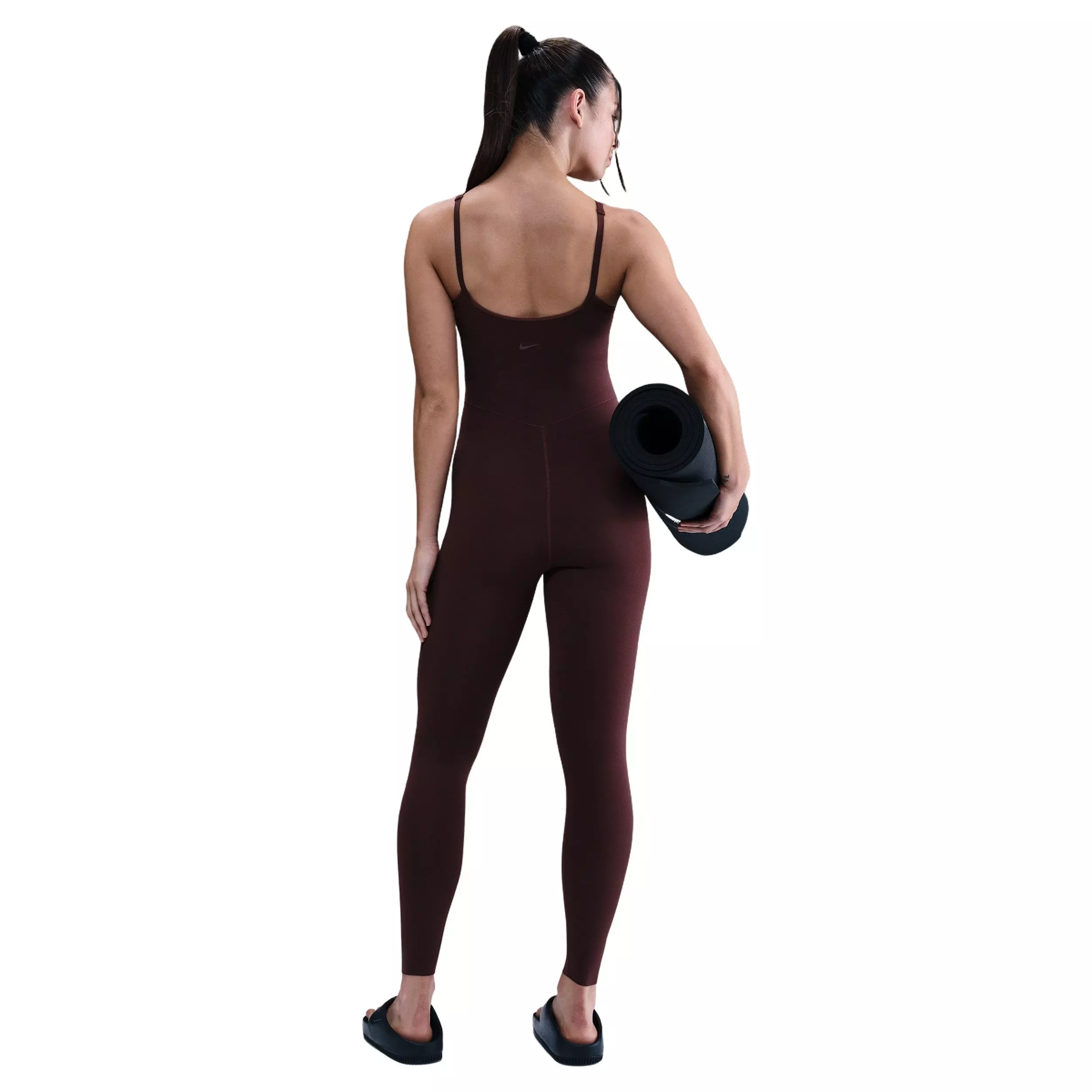Nike Women's Zenvy Dri-FIT 7/8 Bodysuit - Burgundy - BURGUNDY