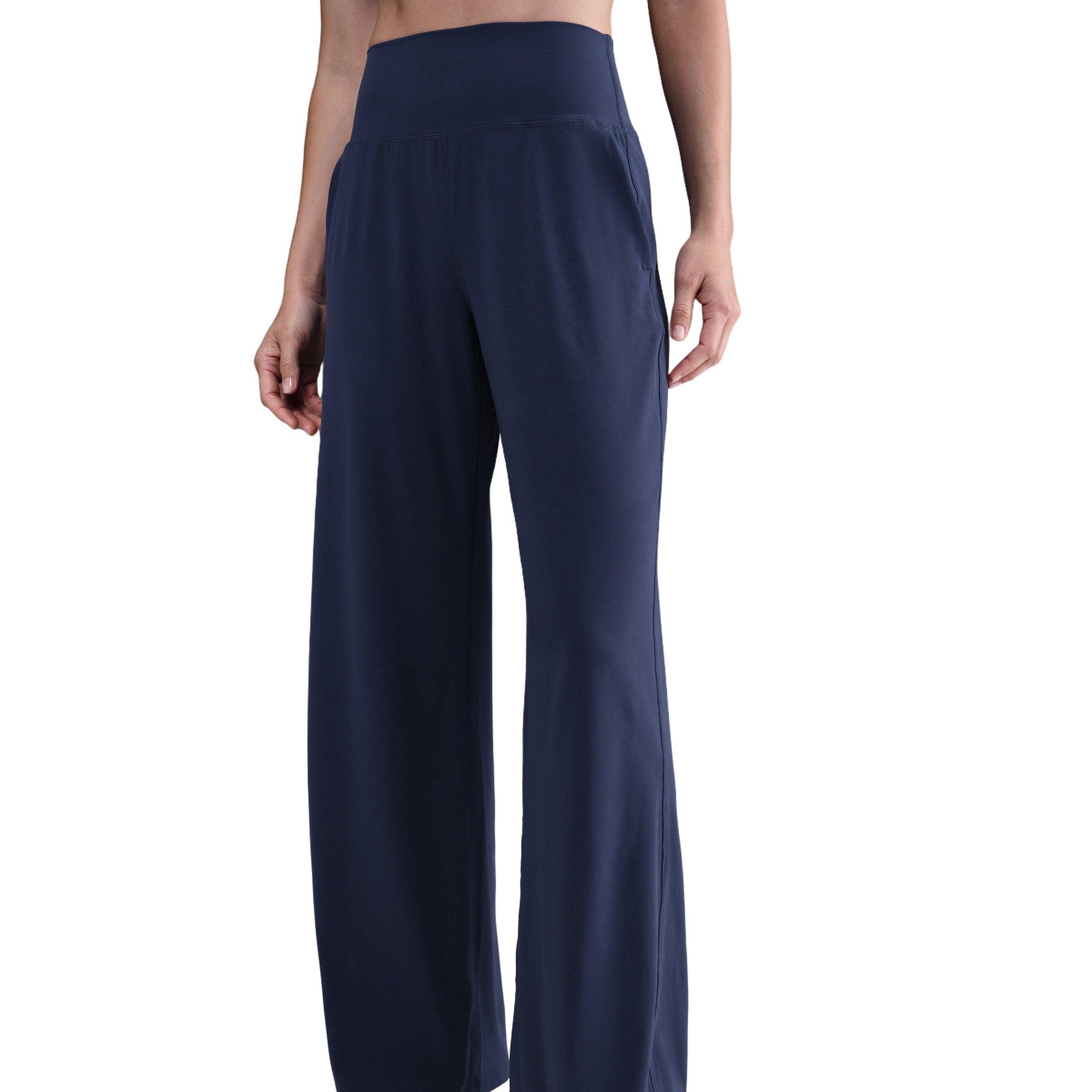 Nike Women's Zenvy Dri-FIT High-Waisted Wide-Leg Pants - Navy - NAVY Thumbnail View 1