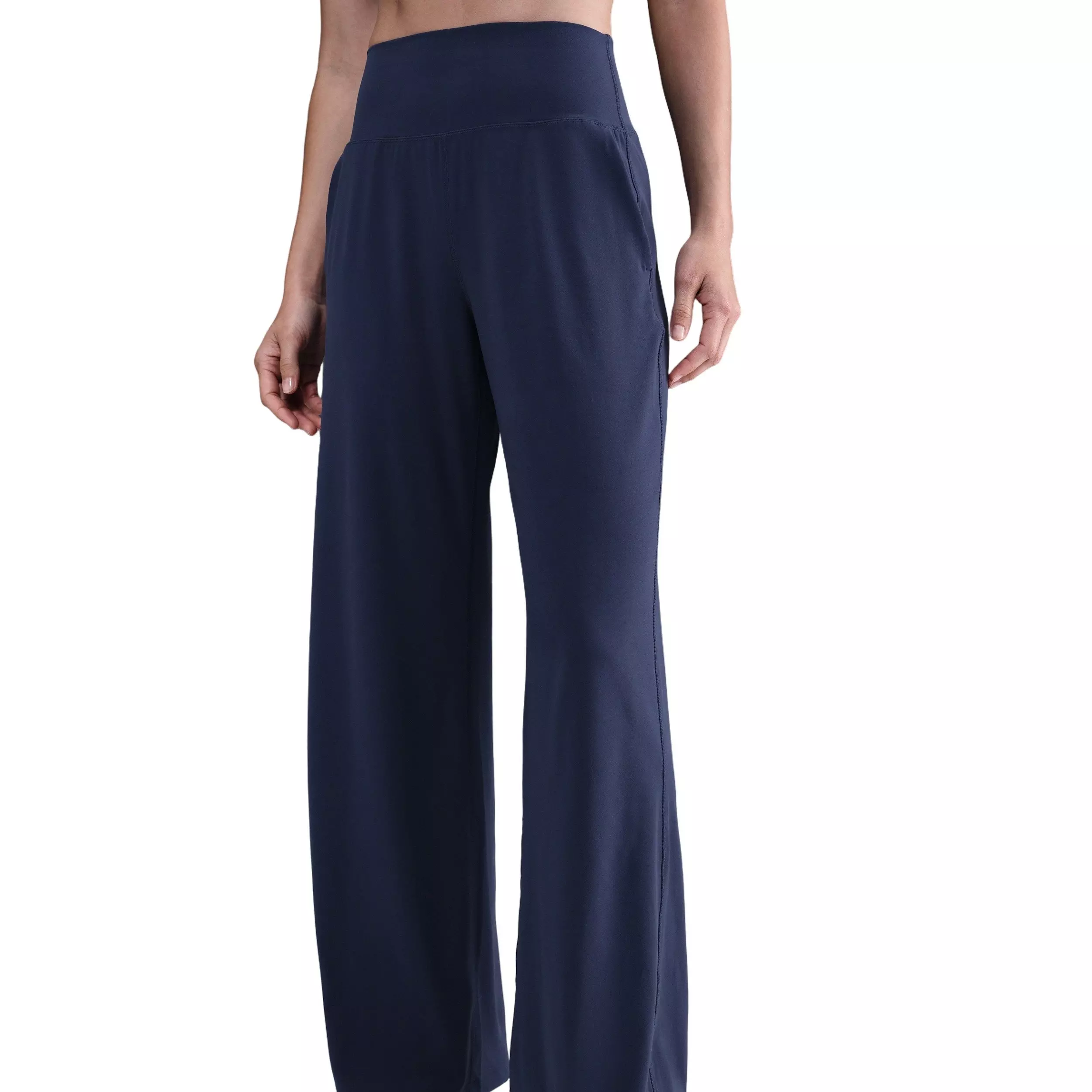 Nike Women's Zenvy Dri-FIT High-Waisted Wide-Leg Pants - Navy - NAVY