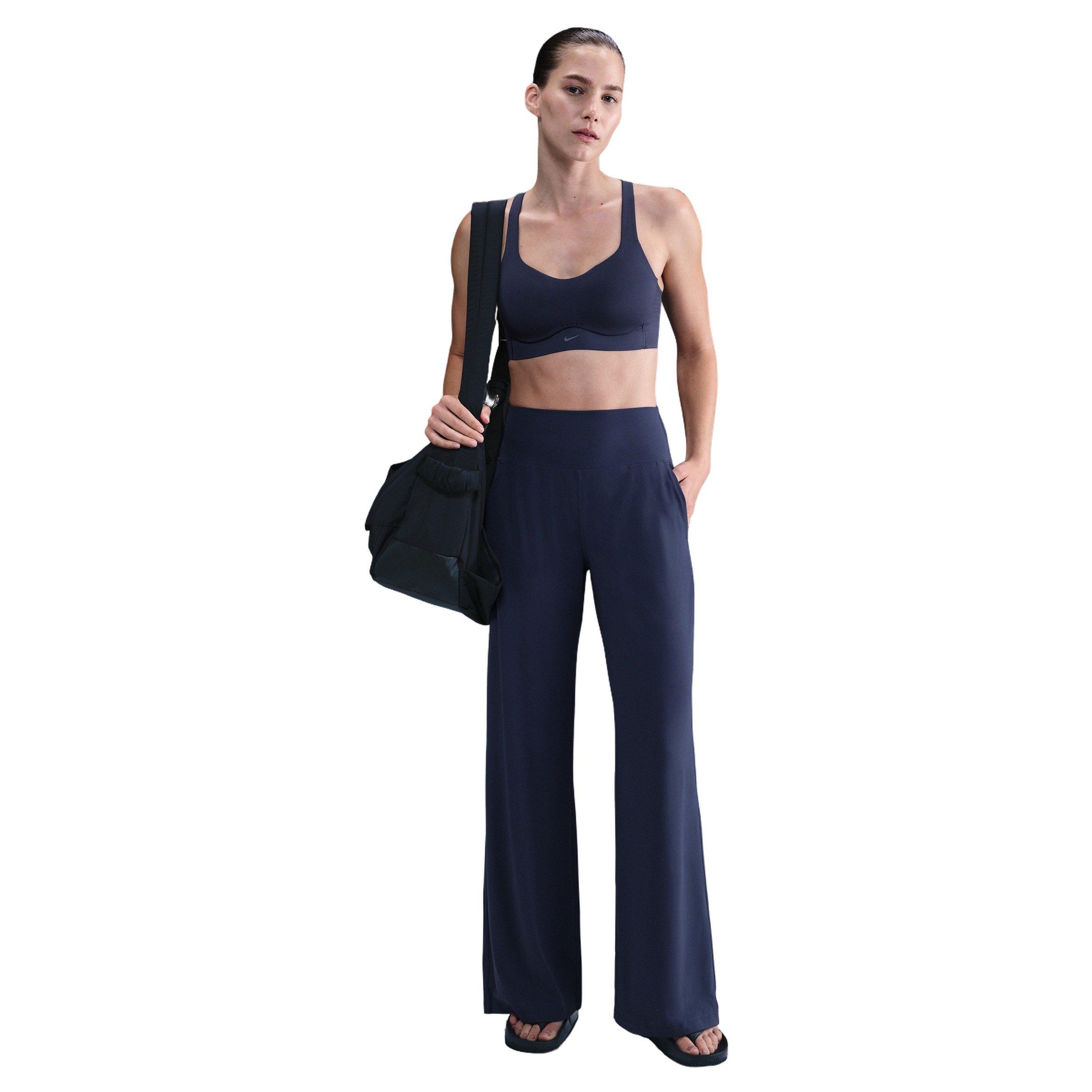 Nike Women's Zenvy Dri-FIT High-Waisted Wide-Leg Pants - Navy - NAVY Thumbnail View 3