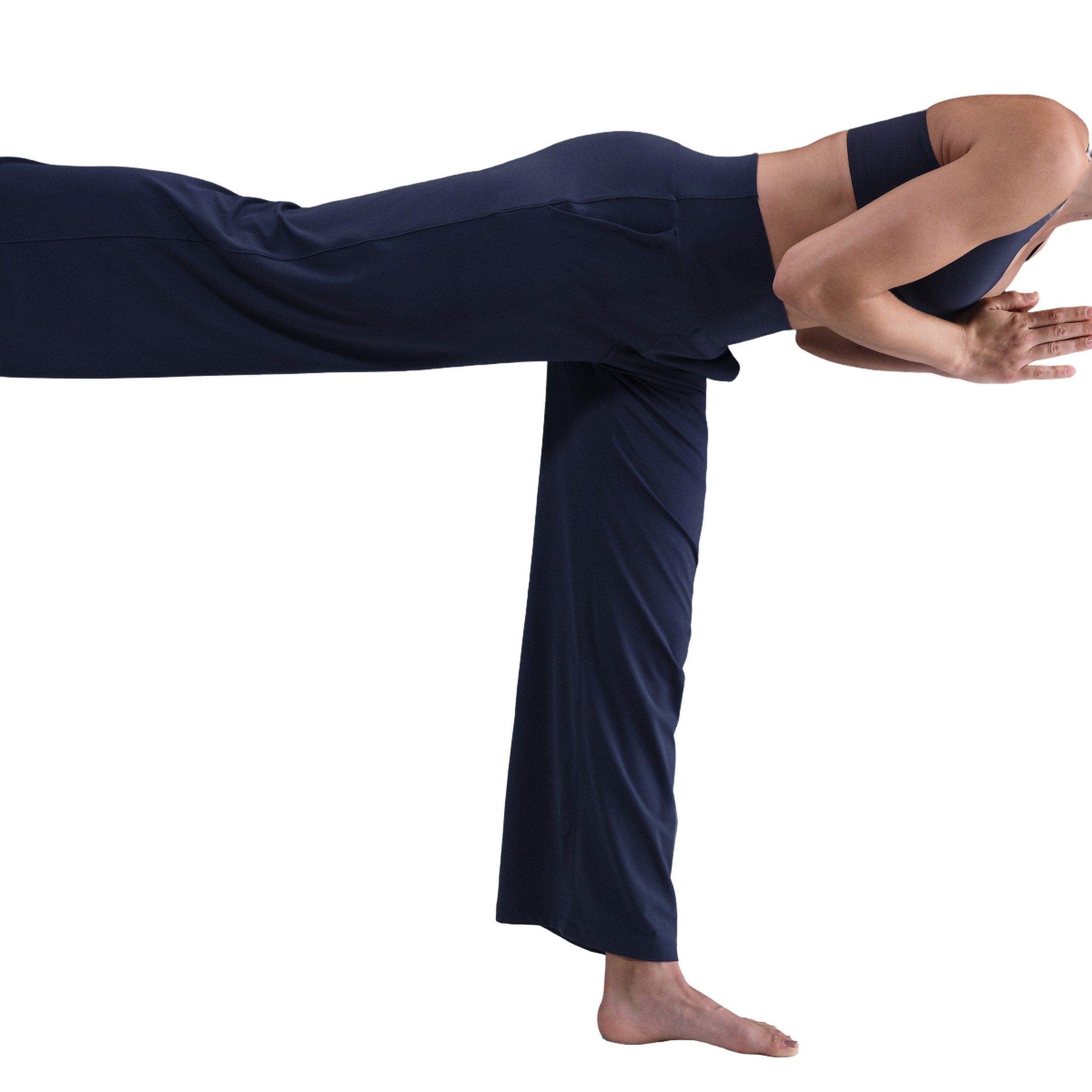 Nike Women's Zenvy Dri-FIT High-Waisted Wide-Leg Pants -Navy - NAVY Thumbnail View 5