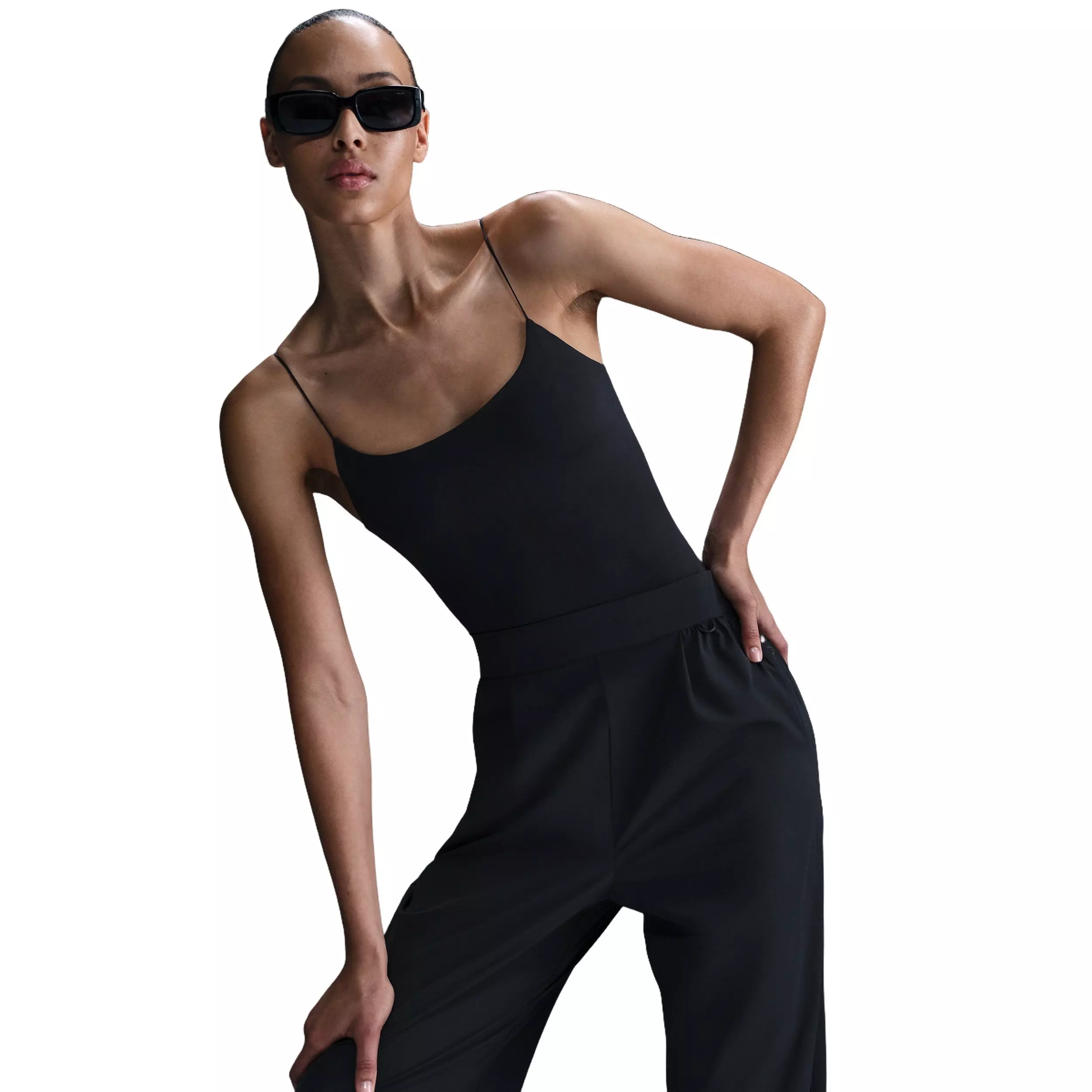 Nike Women's 24.7 PerfectStretch Dri-FIT High-waisted Loose wide-Leg Pants -Black - BLACK