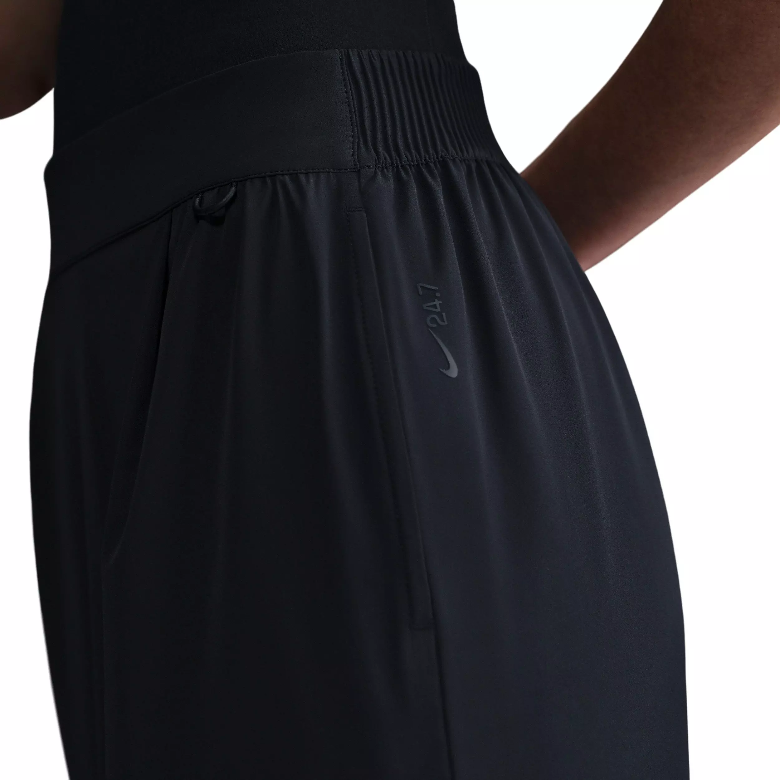 Nike Women's 24.7 PerfectStretch Dri-FIT High-waisted Loose wide-Leg Pants -Black - BLACK