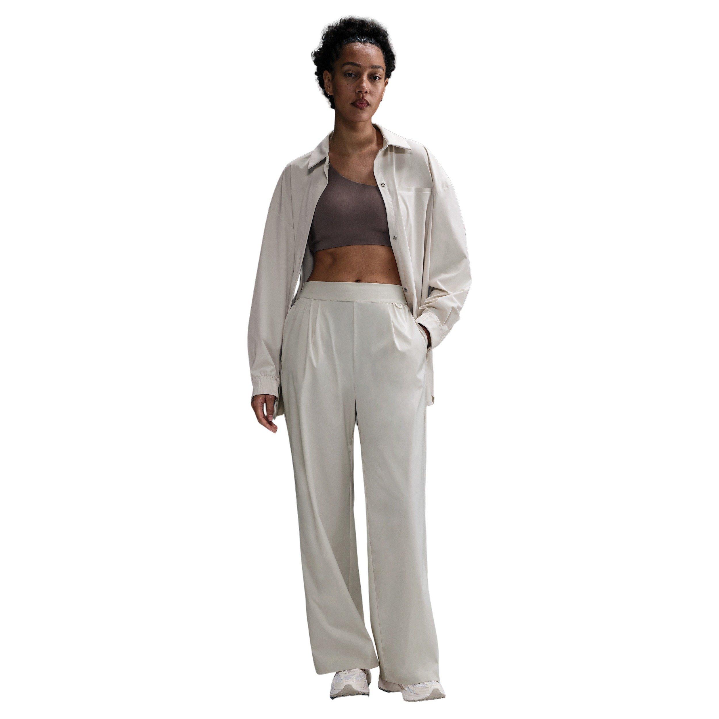 Nike Women's 24.7 PerfectStretch Dri-FIT High-Waisted Loose Wide-Leg Pants - Brown - BROWN Thumbnail View 1