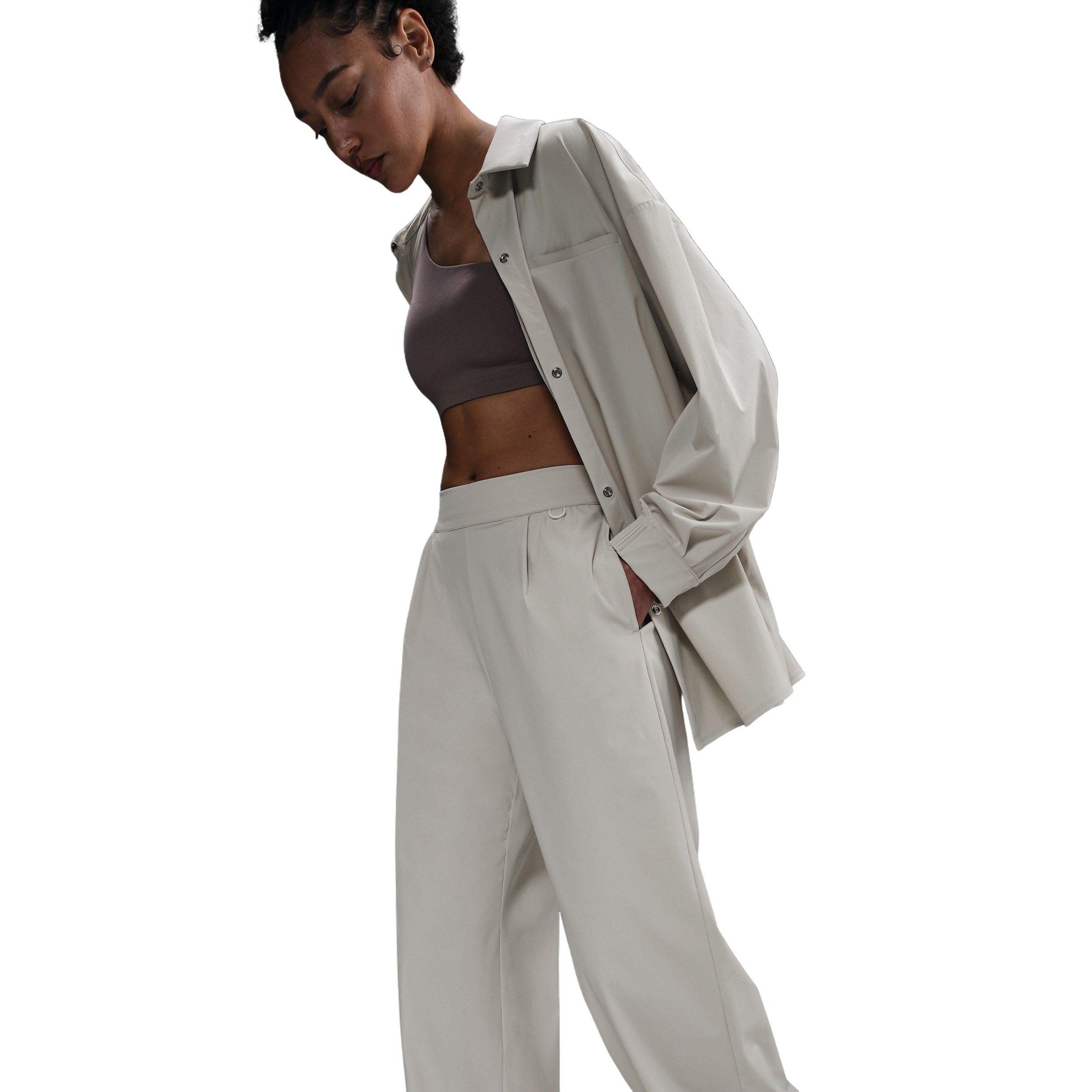 Nike Women's 24.7 PerfectStretch Dri-FIT High-waisted Loose wide-Leg Pants - Brown - BROWN Thumbnail View 5