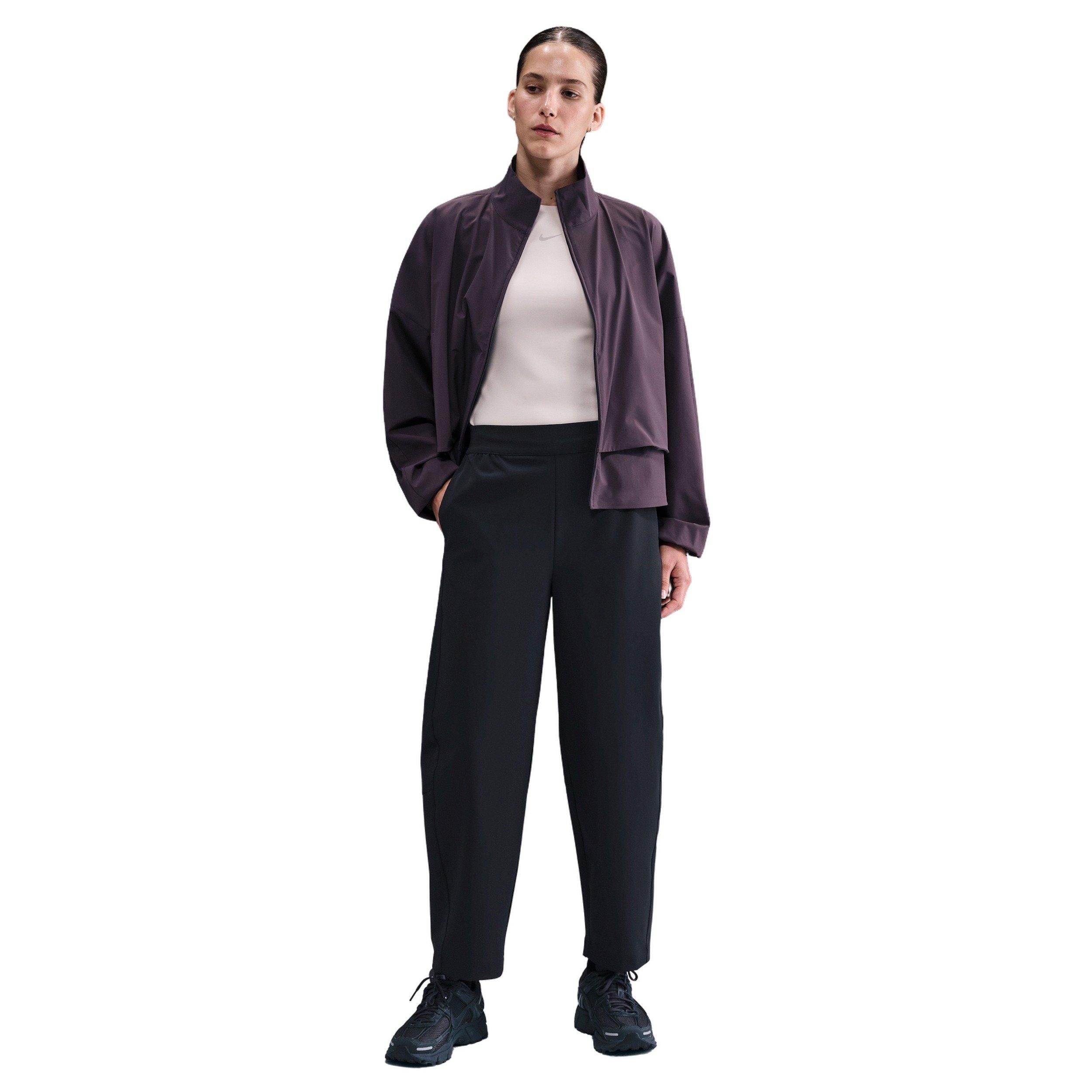 Nike Women's 24.7 PerfectStretch Dri-FIT High-Waisted Loose Barrel-Leg Pants - Black - BLACK Thumbnail View 5