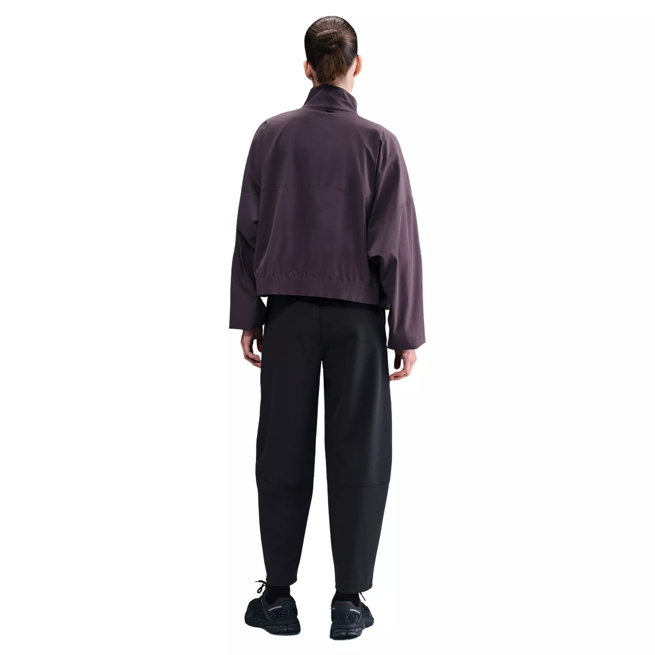 Nike Women's 24.7 PerfectStretch Dri-FIT High-Waisted Loose Barrel-Leg Pants - Black - BLACK