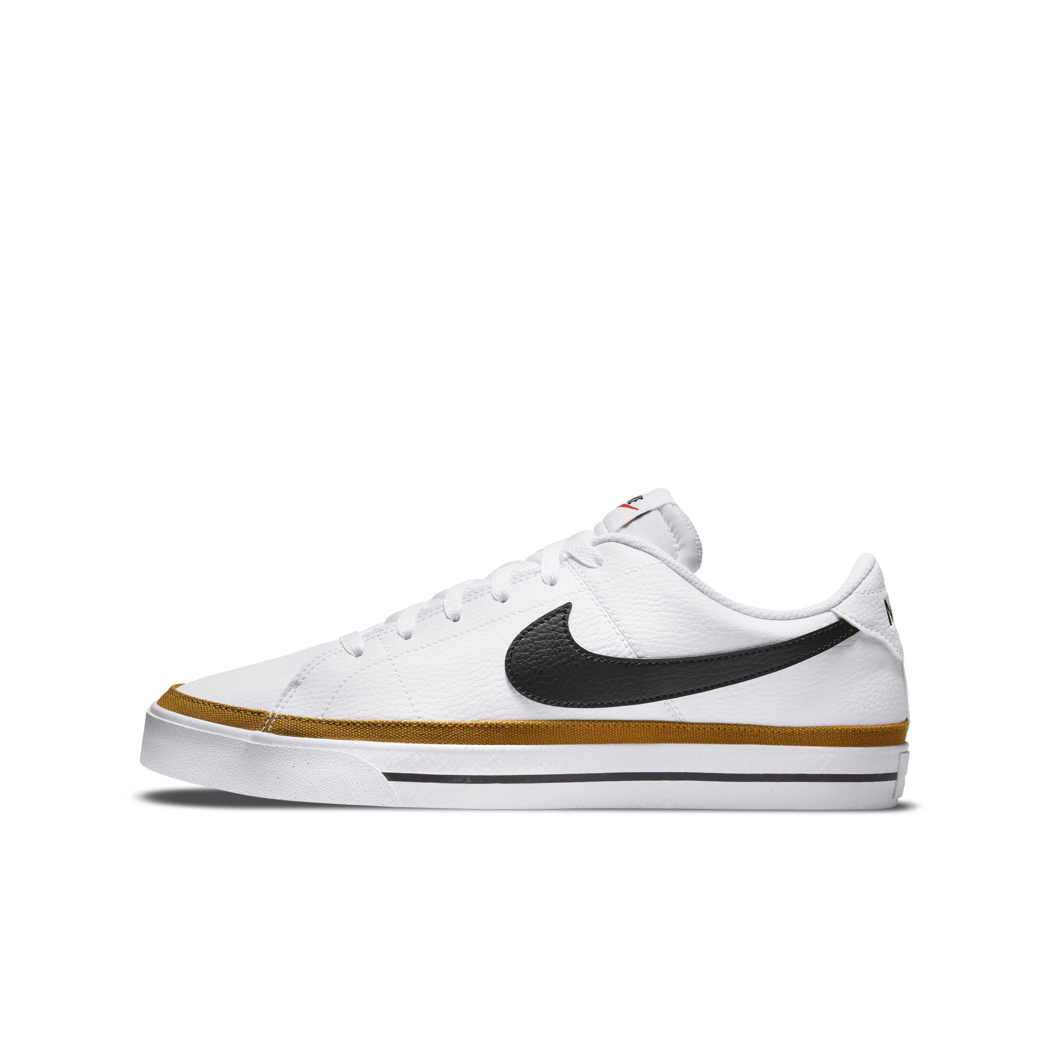 Nike Court Legacy Grade School Boys' "White/Black/Desert Ochre" Shoe