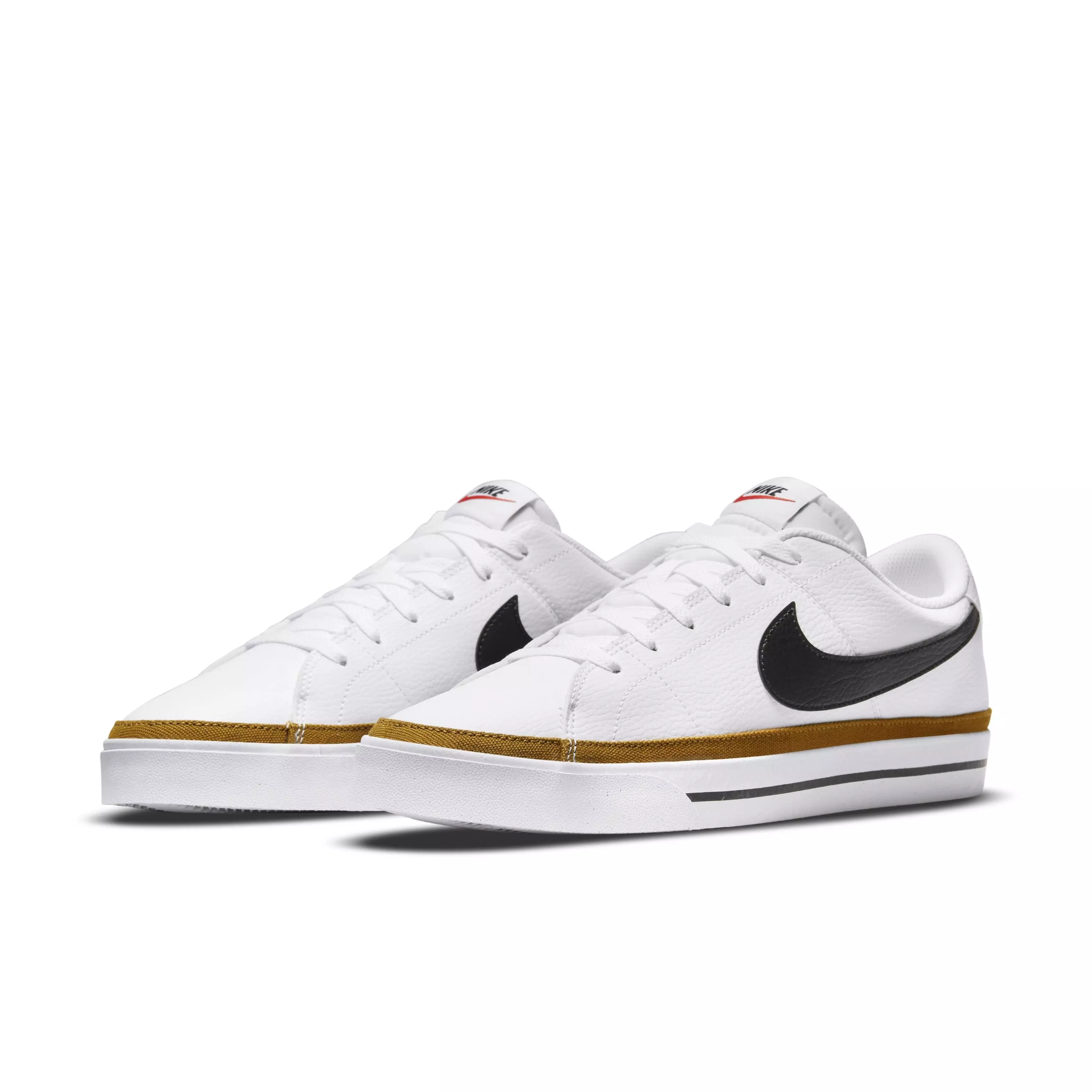 Nike Court Legacy "White/Black/Desert Ochre" Grade School Boys' Shoe - WHITE/BLACK/OCHRE